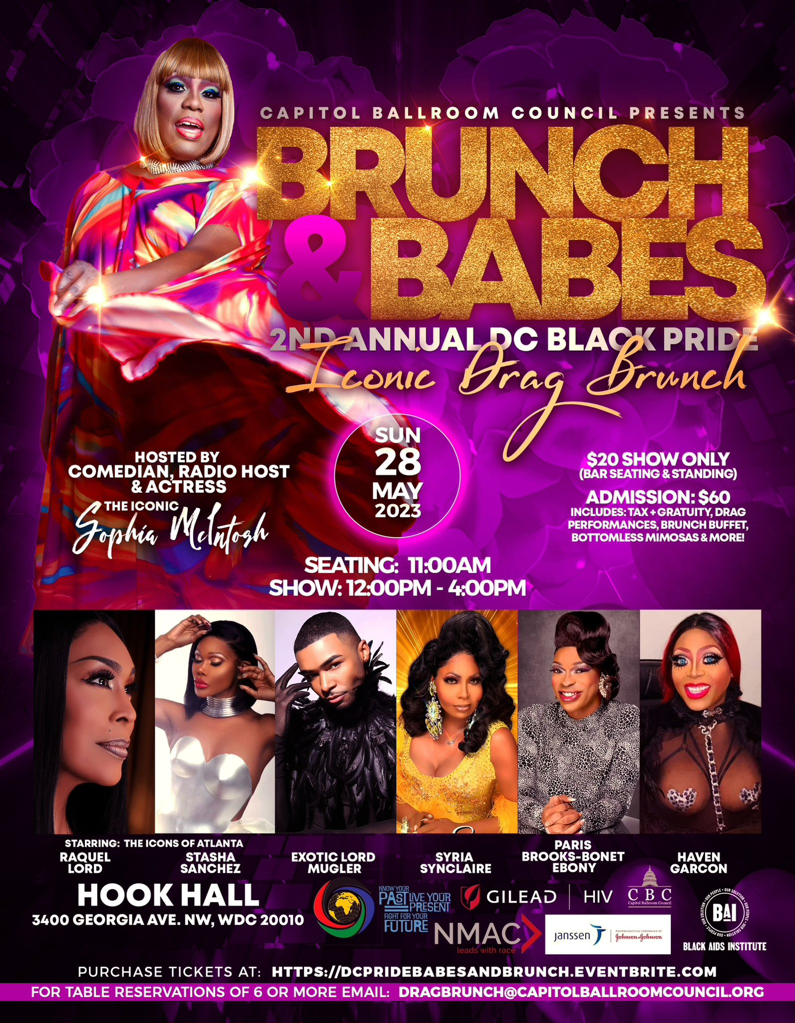 Brunch & Babes: 2nd Annual DC Black Pride Iconic Drag Brunch