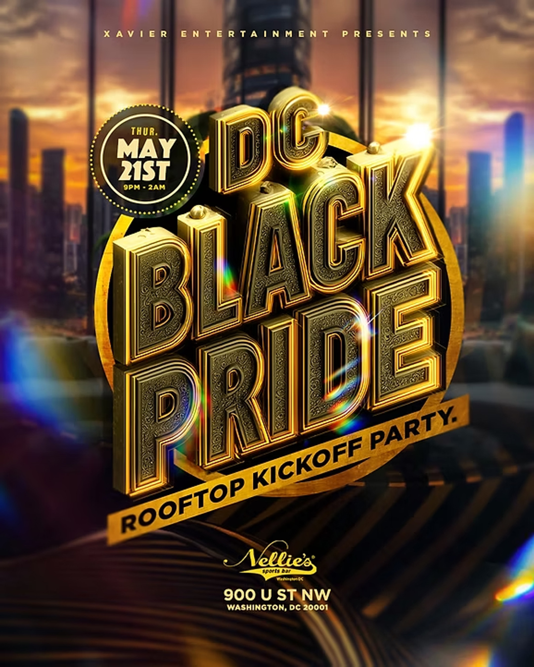 DC Black Pride Kickoff Rooftop Party & Pass Distribution flyer