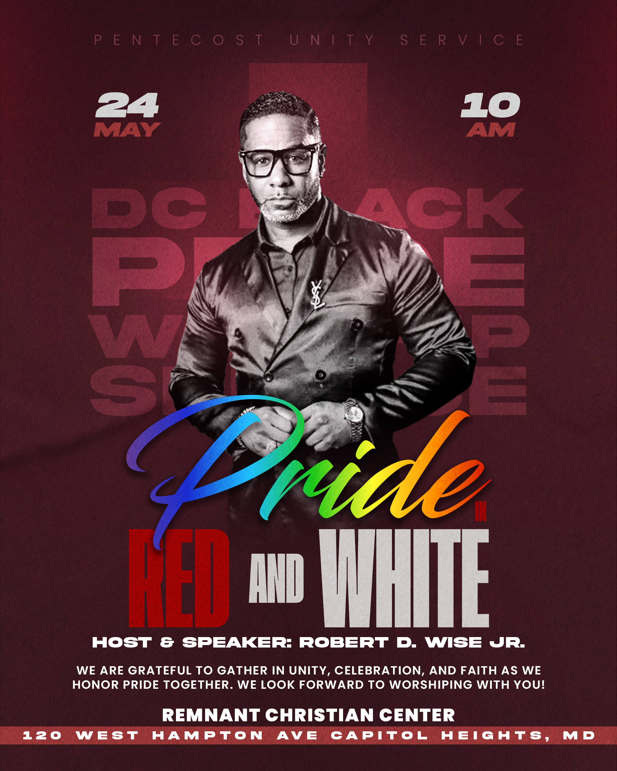DC Black Pride Pentecost Unity Service: Pride in Red and White